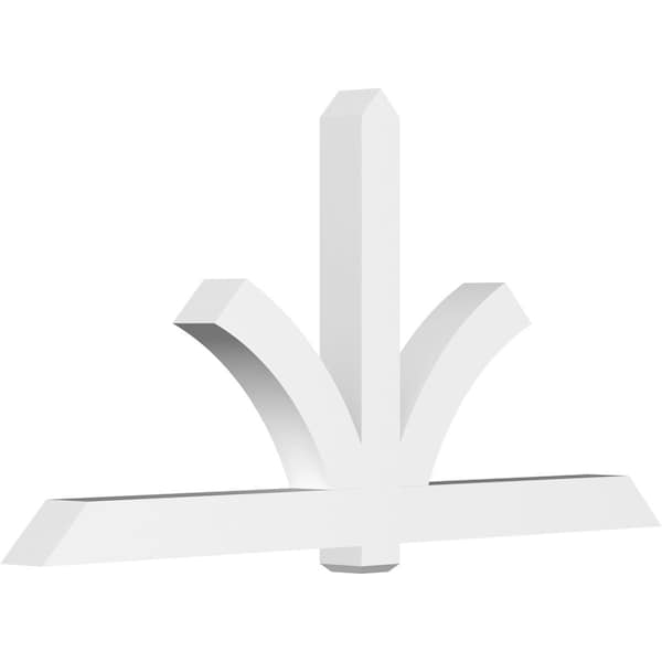 Ekena Millwork Redmond Architectural Grade PVC Gable Bracket, 96"W x 48"H x 6"D x 6"F, 12/12 Pitch GBP096X48X0606RED00 - main